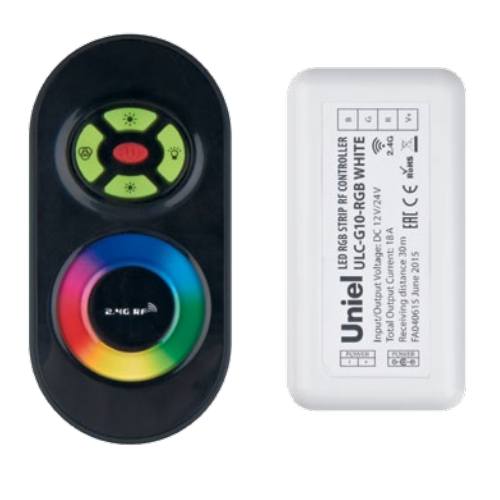 Контроллер для RGB светодиодной ленты Uniel ULC-G10-RGB BLACK 12/24В ПДУ фото Контроллер для RGB светодиодной ленты Uniel ULC-G10-RGB BLACK 12/24В ПДУ картинка